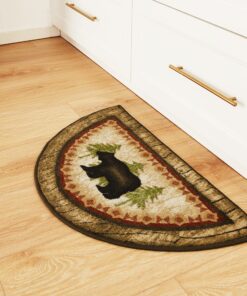 Cozy Cabin CC5275 Birch Bear Non Skid Rug 19"x31" Wedge Brown 19 in x 31 in 23 91E0 gjl3KL