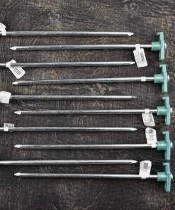 SE Heavy-Duty Metal Tent Pegs Stake Set (10-Pack) - 9NRC10 10-Pack 18 91E2ATELA8L