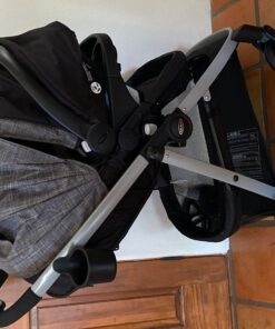 Graco Modes Pramette Travel System, Includes Baby Stroller with True Pram Mode, Reversible Seat, One Hand Fold, Extra Storage, Child Tray and SnugRide 35 Infant Car Seat, Ellington Modes Pramette w/ Infant Pramette Mode 54 91E2JfqkL