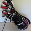 Mens Complete Golf Set Custom Made Clubs for Tall Men 6'0"- 6'6" Tall Driver, 3 & 5 Fairway Woods, Hybrid, Irons, Sand Wedge, Putter Bag Stiff 45 91E6lp3bHNL 2