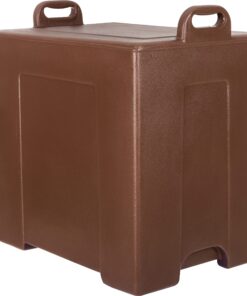 Carlisle FoodService Products Cateraide Insulated Front Loading Food Pan Carrier with Handles for Catering, Events, And Restaurants, Plastic, 5 Pan, Brown 17 91EADaWxkS