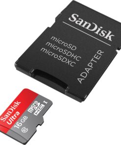 SanDisk Ultra 16GB Ultra Micro SDHC UHS-I/Class 10 Card with Adapter (SDSQUNC-016G-GN6MA) 12 91EAmPz3tzL