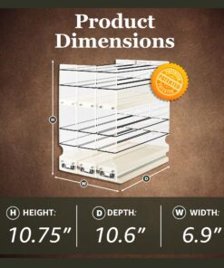 Vertical Spice - Cabinet Mounted Spice Rack Organizer - 3 Drawers, 30 Capacity - Sliding Cabinet Organizer - Pullout Shelves for Pantry Organization - Seasoning Storage - 6.9'' W x 10.75'' H x 10.6" D 6.9" W x 10.75" H x 10.6" D (222x2x11 DC) 28 91EHuvFNYpL