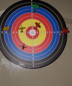 Magnetic Dart Board - 12pcs Magnetic Darts (Red Green Yellow) - Excellent Indoor Game and Party Games - Magnetic Dart Board Toys Gifts for 5 6 7 8 9 10 11 12 Year Old Boy Kids 34 91EJsw33sL