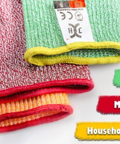 J H 3 Color Cut Resistant Gloves Red For Meat, Green For Veg, Yellow For Fruit- High Performance Cut Level 5, Food Grade No Cross Contam, 3Piece Medium Medium (Pack of 3) 17 91EM1Fe2AIL