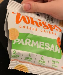 Whisps Cheese Crisps Parmesan & Cheddar Cheese | Healthy Snacks | Keto Snack, Gluten Free, High Protein, Low Carb (0.63Oz, 12 Packs) Parmesan, Cheddar 11 91EOzf63qhL