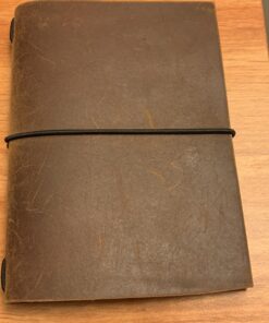 Pocket Travelers Notebook, Refillable Leather Travel Journal for Men & Women, Notebook Cover for Field Notes, Moleskine Small 3.5 x 5.5 Inches, Brown 63 91ERaVGxDIL