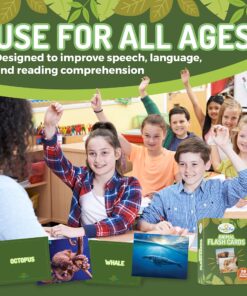 Animal Flash Cards - 50 Educational Flashcards for Children and Adults - Fun Vocabulary Builder Flash Cards for Speech Therapy, ESL, Occupational Therapy, and More Animals 18 91ES4lZrlQL