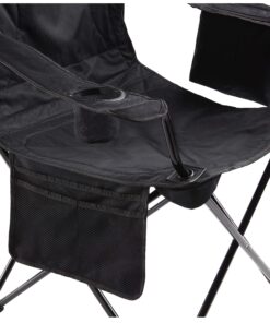 Coleman Portable Camping Chair with 4-Can Cooler, Fully Cushioned Seat and Back with Side Pocket and Cup Holder, Carry Bag Included, Collapsible Chair for Camping, Tailgates, Beach, and Sports Black 21 91EX6CXAetL
