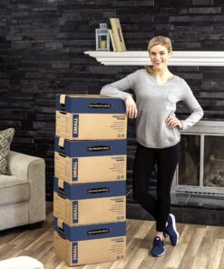 Bankers Box SmoothMove Prime Moving Boxes, Tape-Free, FastFold Easy Assembly, Handles, Reusable, Small, 16 x 12 x 12 Inches, (0062701) 10 Pack 22 91EiMbYogL