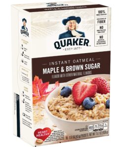 Quaker Instant Oatmeal Maple Brown Sugar, Breakfast Cereal, 10-Packet Boxes (Pack of 4) 13 91EjzFloD2L