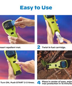 Thermacell Mosquito Portable Repeller; Includes 12-Hour Refill; 15 Foot Zone of Protection; Highly Effective Mosquito Repellent; Bug Spray Alternative; Scent Free Hi Vis Mr300 14 91ElPVDqrgL