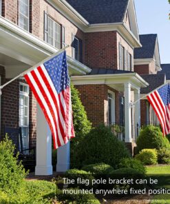 Flag Holder, Flag Bracket, Heavy Duty House Flag Pole Holder Bracket, Aluminum Mount - Stainless Steel Hardware - Strong and Rust Proof - 1" Inner Diameter (Silver-1Pack) Silver-1Pack 21 91EnsxtjPUS