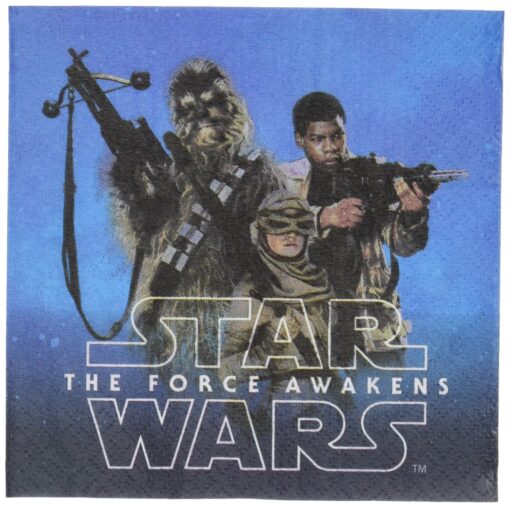 amscan Star Wars™ Episode VII Beverage Napkin, Party Favor, 5" x 5"