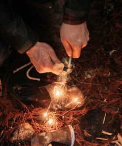 überleben Zünden Fire Starter - Traditional Ferro Rod, Handcrafted Wood Handle - 5/16", 3/8", & 1/2" Thick Fire Steel - 12,000-20,000 Strikes - Survival Igniter with Neck Lanyard & Multi-Tool Striker Trad 5/16" 22 91EqtRriNAL