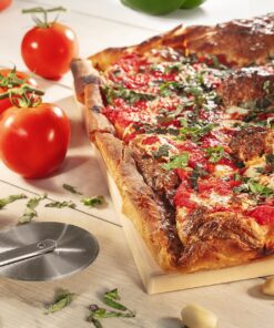 CucinaPro Pizza Stone for Oven, Grill, BBQ- Extra Thick 5/8" Cordierite Rectangular Baking Stone for Better Cooking- 16" x 14" Pan- Holds High Temperature Perfectly For Crispy Crust- Kitchen Must Have 16" x 14" 23 91ErC2YzfTL