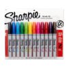 Sharpie Permanent Markers, Brush Tip, Assorted, 12 Pack 12-Count 2 91Erpolh2WL