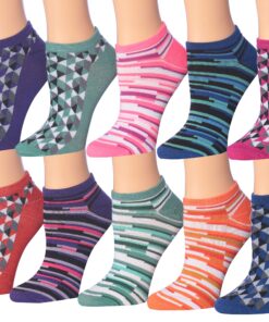 Tipi Toe Women's & Girls 20 Pairs Colorful Patterned Low Cut/No Show Socks 9-11 3d & Space Dye 6 91Ex2ltRZwL