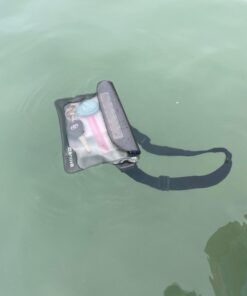 Crenova Waterproof Pouch IP68 Beach Accessories Fanny Pack with Waist Strap Dry Bag with Adjustable Belt Beach Essentials Accessories to Keep Your Valuables Safe and Dry Perfect for Beach Snorkeling Kayaking Pool Water Park (Blue & Black) Blue & Black 46 91Ey7KxmTUL