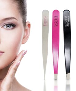Express Beauty Boutique Tweezers 3pcs Set Pink Case Professional Quality Stainless Steel Precision Eyebrow Tweezer for Ingrown Hair Shaping Eyebrows. 26 91Ezk5ZjOZL