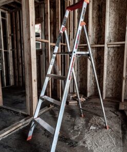 Little Giant Ladder Systems Flip N Lite 6 Foot 300 Pound Capacity Aluminum Lightweight Slim Stepladder Ladder 41 91F0wrbX18L
