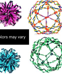 4E's Novelty Expandable Breathing Ball Sphere (4 Pack) Toy for Kids Stress Reliever Fidget Toys Colors May Vary for Yoga Anxiety Relaxation Expands from 5.6" to 12" 8 91F1lX4kL