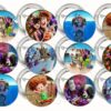 Hotel Transylvania 3 Buttons Summer Vacation Party Favors Supplies Decorations Collectible Metal Pinback Buttons Pins, Large 2.25” -12 pcs, Mavis, Johnny, Dracula Movie 45 91F4Mov6O L