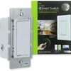 GE Z-Wave Wireless Smart Lighting Control Light Switch, On/Off Paddle, In-Wall, White & Lt. Almond Paddles, Repeater & Range Extender, Zwave Hub Required- Works with SmartThings Wink and Alexa, 12722 Previous Gen. Switch 13 91F4pw3ViaL