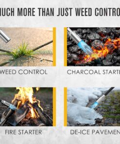 Houseables Weed Torches, Propane Burner Torch, Flame Weeder Cane, 20,000 BTU, 34 Inch, Black, Wand, Self Igniting, Weeds Killer Kit, Push Button Starter, Butane, For Outdoor Lawn Yard and Garden 23 91FCkoQGfeL