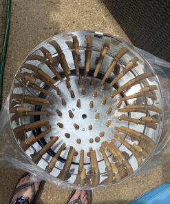 Kitchener Chicken Plucker De-Feather Remover Poultry and Fowl Food Processor Electric Stainless Steel Heavy Duty 1HP 120VAC 280RPM GFCI Connector 92 Soft Fingers 20" Drum Diameter 25 91FDsy K7SL