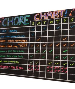 Chore Board | 12x17 Magnetic Dry Erase Chore Chart Reward Chart for Kids and Adults with 4 Dry Erase Markers | Chore Chart for Kids Multiple Kids 12" x 16" Responsibility Chore Chart 19 91FF8p3LddL