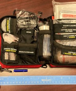 Surviveware Comprehensive Premium First Aid Kit Emergency Medical Kit for Trucks, Cars, Camping, Office and Sports and Outdoor Emergencies - Small 100 Piece Set Regular 45 91FHDxtK6EL