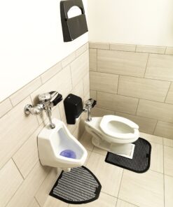 Alternative view of Impact-1525-5 Z-Mat Urinal Mat (Pack of 6) - Black , 17-1/2 inches x 20-3/8 inches