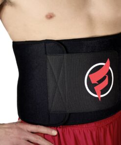 Fitru Waist Trimmer Sauna Ab Belt For Women & Men - Waist Trainer Stomach Wrap Black XS: 8" X 34" 17 91FL XlogZL