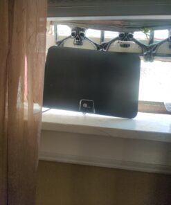 1byone Amplified HD Digital TV Antenna - Support 4K 1080p and All Older TV's - Indoor Smart Switch Amplifier Signal Booster - Coax HDTV Cable/AC Adapter (Black) 32 91FSkRVFyfL