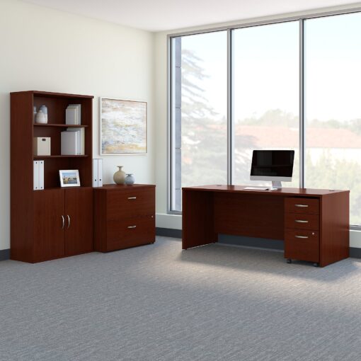 Bush Business Furniture Office Suite, Mahogany