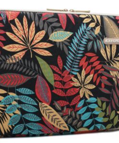 KAYOND Canvas Water-Resistant for 15-15.6 Inch Laptop Sleeve Case Bag (15-15.6 Inches, Forest Series Black) 15-15.6 Inches 14 91FXSzBfBYL