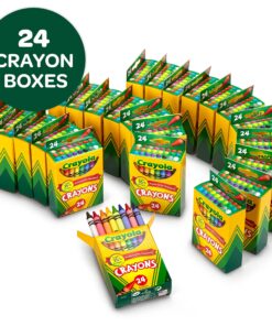 Crayola Crayons Bulk, 24 Crayon Packs with 24 Assorted Colors, School Supplies 26 91FXTV4ppgL