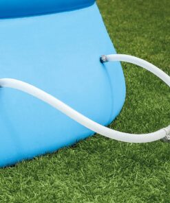 Intex 26175EH Easy Set 18 Feet by 48 Inch Round Inflatable Outdoor Backyard Above Ground Swimming Pool Set with Cover, Ladder, and Filter, Blue 18FT x 48IN 36 91FXqdY3puL 2