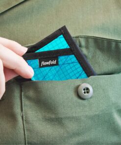 Flowfold Recycled Sailcloth Minimalist Card Holder Durable Slim Wallet Front Pocket Wallet, Card Holder Wallet Made in USA Cyan Sailcloth 13 91FdI1uqaL