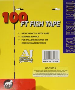 100 FT Fish Tape with High Impact Case for Electric or Communication Wire Puller 5 91FeUU1zcrL