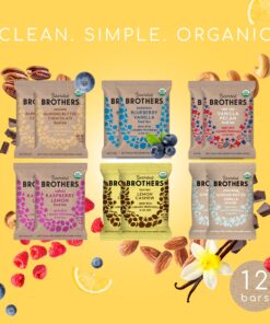 Bearded Brothers Organic Vegan Energy Bars - Gluten & Soy Free, Paleo, Whole 30 | Non GMO, Low Glycemic, High Protein, Fiber | 12pk Six Flavor Variety Variety Case 12 Count (Pack of 1) 10 91Fk1eMUQKL