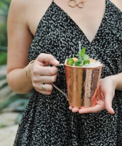 Sertodo Copper Moscow Mule Mugs | Set of 4, 18 oz Capacity | Stainless Steel Handles |100% Pure Copper, Heavy Gauge, Hand Hammered 4 Count (Pack of 1) Stainless Steel Handle 12 91Fk9zafw L