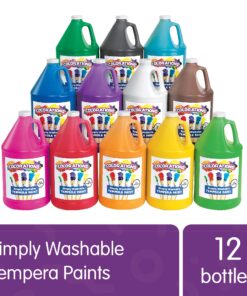 Alternative view of Colorations Washable Tempera Paint, Classroom Art Supplies, School Paints, Gallon Size, 12 Colors, Non Toxic, Bright Bold Color, Kids Paint, Craft, Hobby, Fun, Crafting Supply, Paint Set Assorted Set