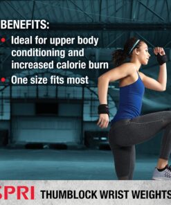 Alternative view of SPRI Wrist Weights Thumblock Arm Weights Set for Women & Men (Available in 2lb or 4lb Sets) 4 lbs (2 lbs Each)