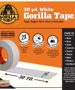 Gorilla Tape, White Duct Tape, 1.88" x 30 yd, White, (Pack of 1) 1 Pack 22 91FmCAyLzlL