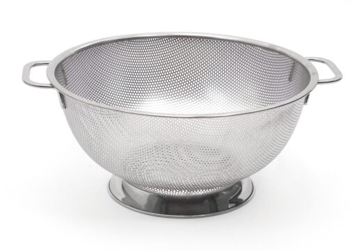 RSVP International International Endurance Stainless Steel Precision Pierced Colander, 5-Quart (Punch-5), Silver