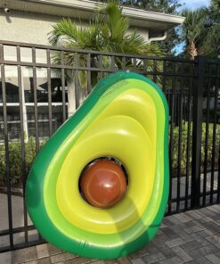 Jasonwell Inflatable Avocado Pool Float Floatie with Ball Water Fun Large Blow Up Summer Beach Swimming Floaty Party Toys Lounge Raft for Kids Adults (XL) Avocado-XL 36 91FmlEqYRfL