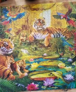 Buffalo Games - Signature Collection - Tiger Family in the Jungle - 1000 Piece Jigsaw Puzzle Multicolor, 26.75"L X 19.75"W 21 91FnliFmbwL