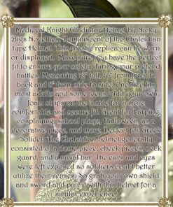 Alternative view of Medieval Knight Gladiator Spartan Gold Roman Warrior Greek Costume Helmet